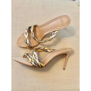 Alexandre Birman Selena 85 Metallic Braided Sandal Size 40 9.5US